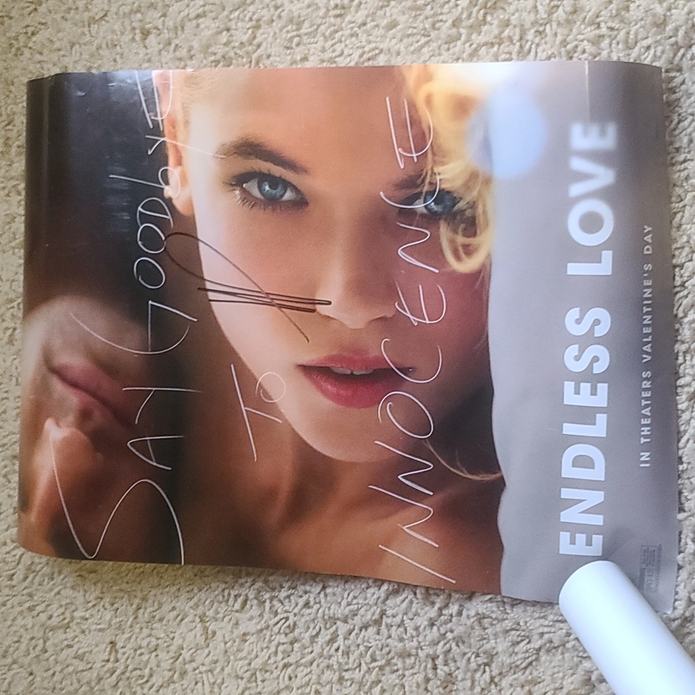Alex Pettyfer 'Endless Love' Autographed Movie Poster